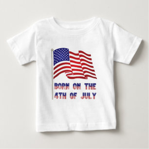 で7月第4生まれて下さい ベビーTシャツ