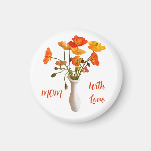 ～という名前の明るいカラフルのケシ マグネット (正面)