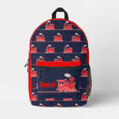 ～という名前の赤い蒸気機関車の子供たち プリントバックパック (正面)