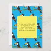 とうかん鳥の熱帯雨林卒業式パーティー 招待状 (裏面)