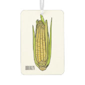 とうもろこしの漫画イラスト カーエアーフレッシュナー (裏面)