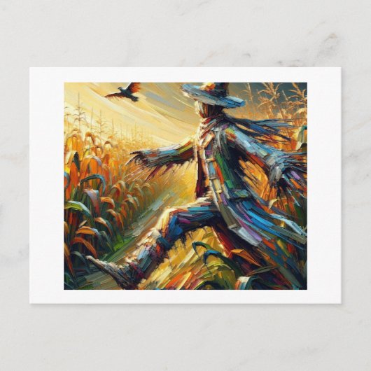 とうもろこしの畑のかかし ポストカード (正面)