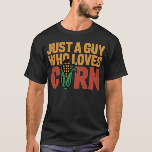とうもろこし大好きな男の子 Tシャツ (正面)