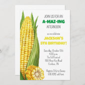 とうもろこし迷路のご招待 招待状 (正面/裏面)