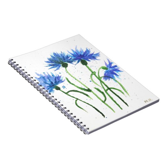 とうもろこし青い花の水色 ノートブック (右側)