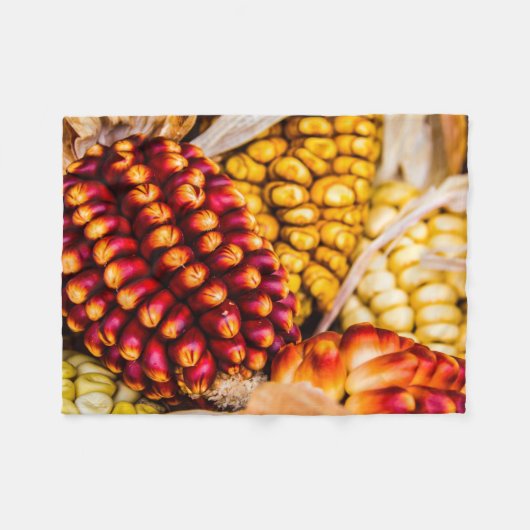 とうもろこし フリースブランケット (正面(横))