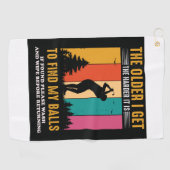 ～とおもしろいいう失った古いゴルフボールことわざ ゴルフタオル (横)