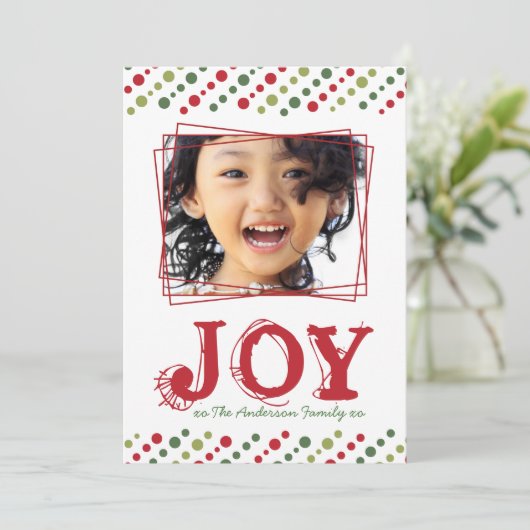とおもしろいお洒落クリスマスフォトカード シーズンカード (スタンド正面)