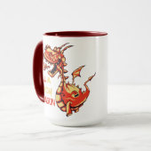 とおもしろいかわいいファイアレッド・ドラゴン引用文 マグカップ (正面左)