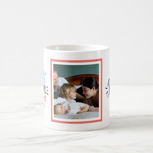 とおもしろいかわいいママ引用文フォトマグカップ コーヒーマグカップ (中央)