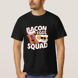とおもしろいかわいい朝食の恋人デザイン Tシャツ