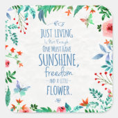 とおもしろいのライフインスパイア引用文シール スクエアシール (正面)