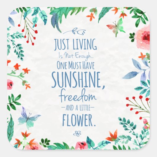 とおもしろいのライフインスパイア引用文シール スクエアシール (正面)