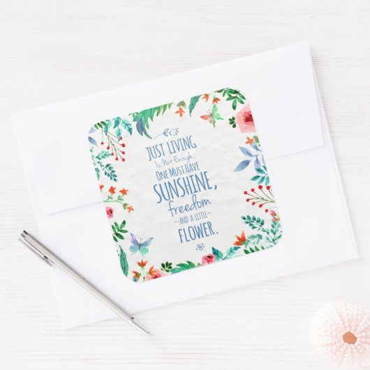 とおもしろいのライフインスパイア引用文シール スクエアシール (封筒)