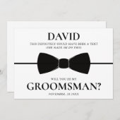 とおもしろいエレガントカスタムGroomsman Proposal Card 招待状 (正面/裏面)