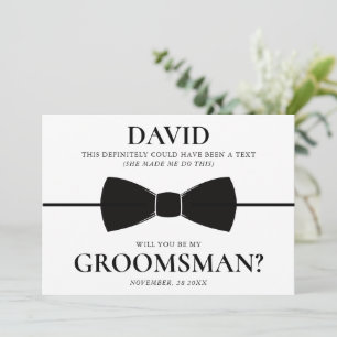 とおもしろいエレガントカスタムGroomsman Proposal Card 招待状