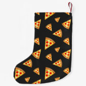 とおもしろいカッコいいピザのスライスはモノグラムのパターン スモールクリスマスストッキング (裏面)