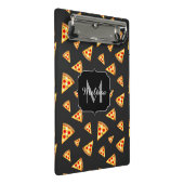 とおもしろいカッコいいピザのスライスはモノグラムのパターン ミニクリップボード (アングル)