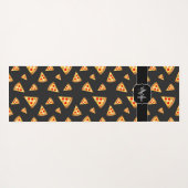 とおもしろいカッコいいピザのスライスはモノグラムのパターン ヨガマット (裏面(横))