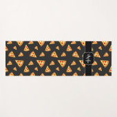 とおもしろいカッコいいピザのスライスはモノグラムのパターン ヨガマット (正面(横))