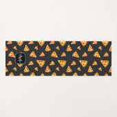 とおもしろいカッコいいピザのスライスはモノグラムのパターン ヨガマット (正面(横))