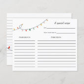 とおもしろいカラフルクリスマスレシピカード (正面/裏面)