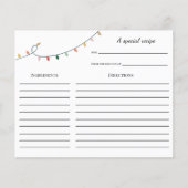 とおもしろいカラフルクリスマスレシピカード (正面)