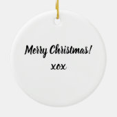 とおもしろいクールピザのスライスのパターンMonogram白 セラミックオーナメント (裏面)