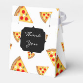 とおもしろいクールピザのスライスのパターンMonogram白 フェイバーボックス (裏面サイド)