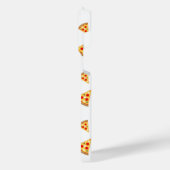 とおもしろいクールピザのスライスのパターンMonogram白 iPhoneケース (左側面)