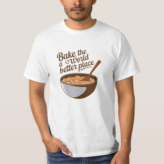 とおもしろいケーキお洒落好きグラフィックス Tシャツ (正面)