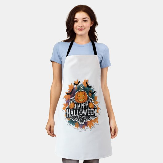 とおもしろいハロワ不気味イン引用文幸せ エプロン (着用した状態)