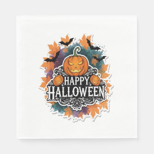 とおもしろいハロワ不気味イン引用文幸せ スタンダードランチョンナプキン (正面)