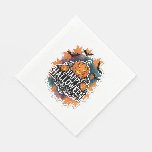 とおもしろいハロワ不気味イン引用文幸せ スタンダードランチョンナプキン (角)