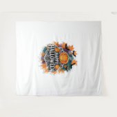 とおもしろいハロワ不気味イン引用文幸せ タペストリー (正面(横))