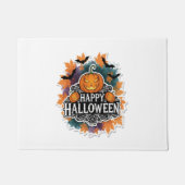 とおもしろいハロワ不気味イン引用文幸せ ドアマット (正面)