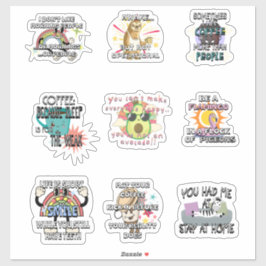 とおもしろい皮肉なビニールのシール シール