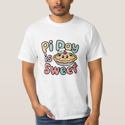 とおもしろいPi日はっきりしたデザイン Tシャツ (正面)