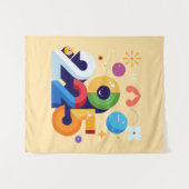 とおもしろいWitty Graphicデザイン2025 タペストリー (正面(横))