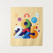 とおもしろいWitty Graphicデザイン2025 タペストリー (正面)