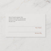 とお尻モダン金ゴールドは友人クーポンサロンを参照 紹介カード (裏面)