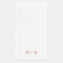 とお洒落シンプルテラコッタモノグラム結婚の