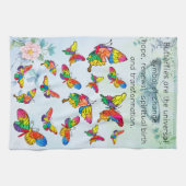 とお洒落蝶カラフル品揃え キッチンタオル (横)