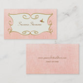 とお洒落Pinkフェミニン Business Card 名刺 (正面/裏面)