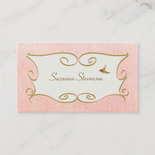 とお洒落Pinkフェミニン Business Card 名刺 (正面)