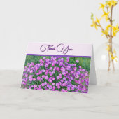 とかわいらし紫 – サンキューカード カード (黄色い花)