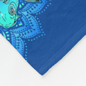 とかわいらし色鮮やかなマンダラ/万華鏡のように千変万化するパターンコイ1 フリースブランケット (角)