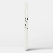 とがった葉との入れ墨のスタイルの抽象芸術の花柄 Case-Mate iPhoneケース (裏面 / 左)