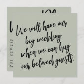 ときに我々はSageグリーン延期のカードをハグ結婚できる 招待状 (正面/裏面)