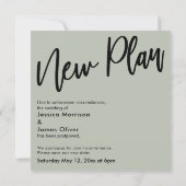 ときに我々はSageグリーン延期のカードをハグ結婚できる 招待状 (裏面)